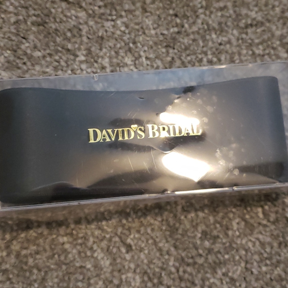 David's Bridal black sash